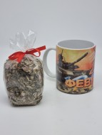 Кружка 250мл с краснополянским чаем 50гр с 23 февраля