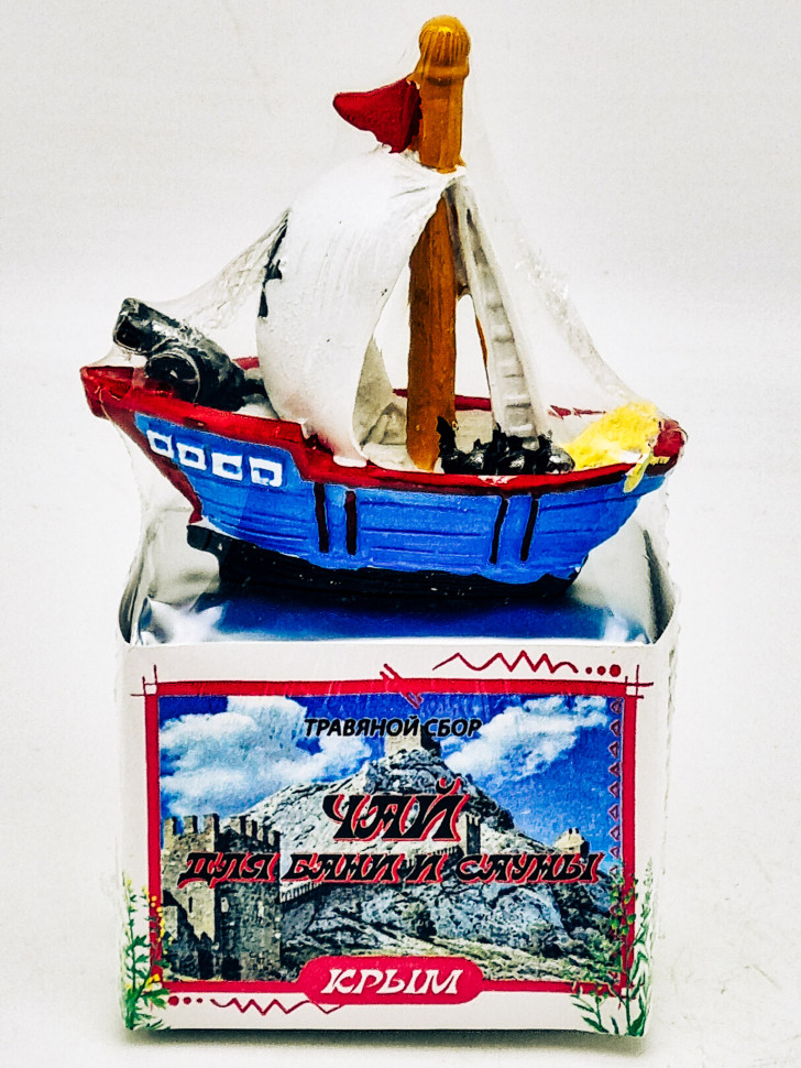 Краснополянский чай "для сауны и бани" 40гр с сувениром парусник Крым