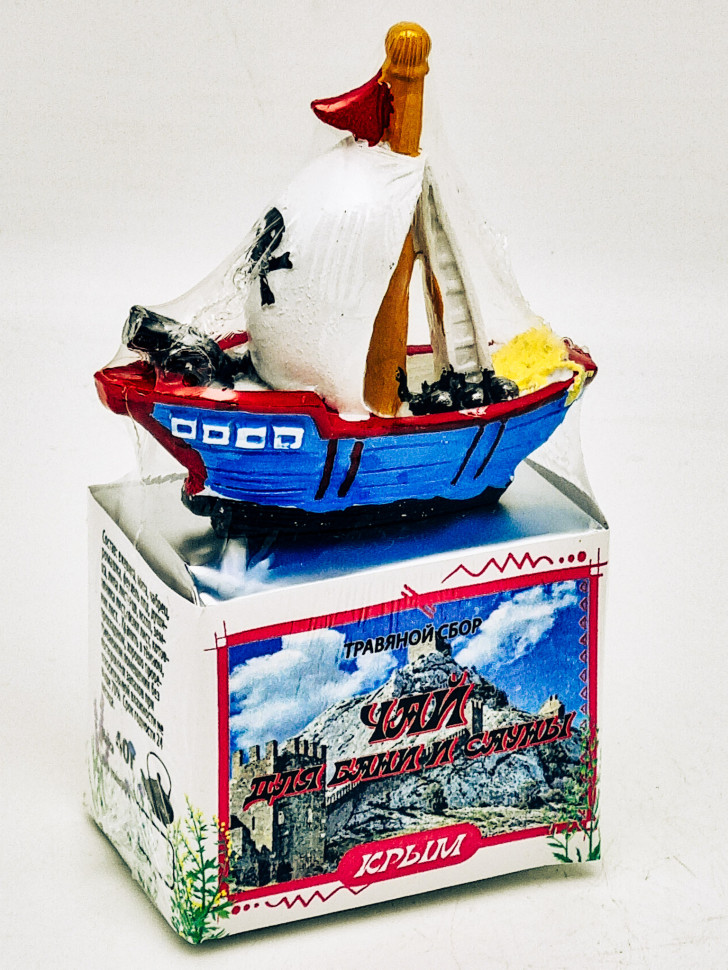 Краснополянский чай "для сауны и бани" 40гр с сувениром парусник Крым