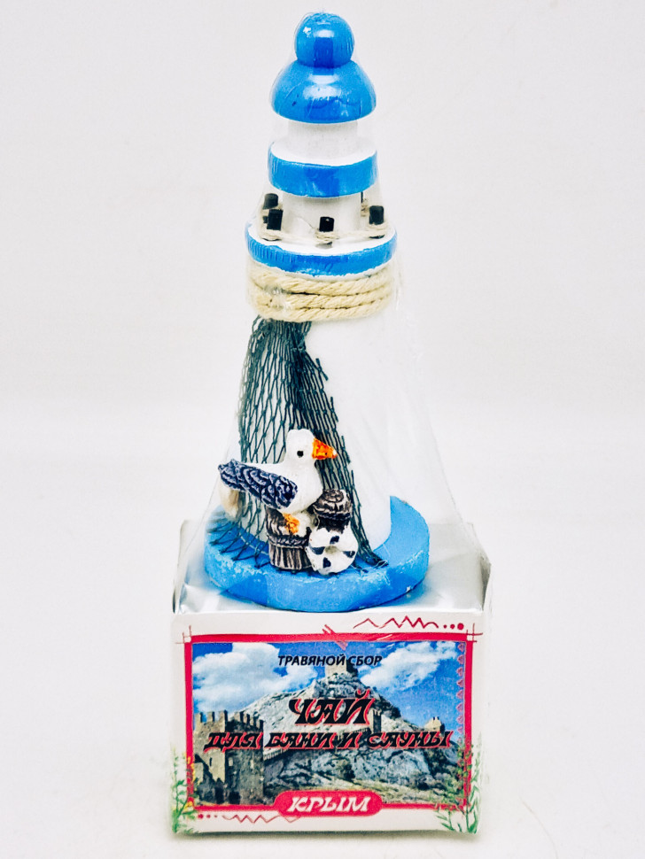 Краснополянский чай "для сауны и бани" 40гр с сувениром маяк Крым