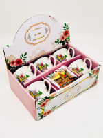 Набор из 5 кофейных чашек с кофе 100гр Красная Поляна