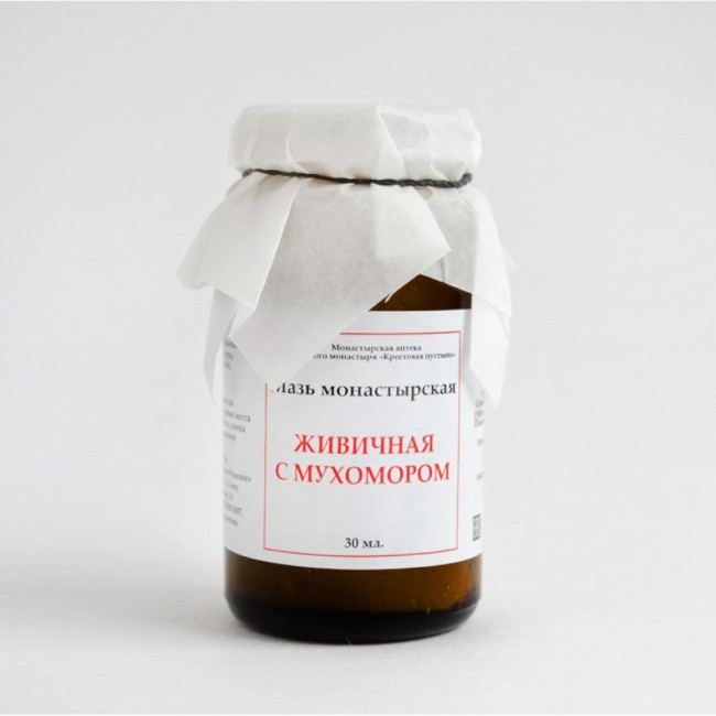 Мазь "Живичная с мухомором" Монастырская аптека 30мл стекло Мазь "Живичная с мухомором" Монастырская аптека 30мл стекло