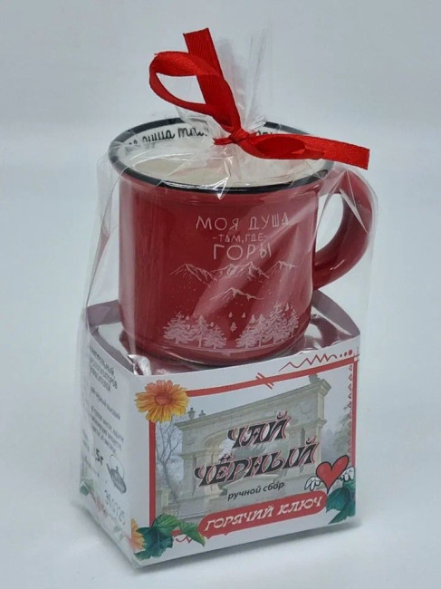 Чай черный ручной сбор 35гр + кружка мини Горячий Ключ