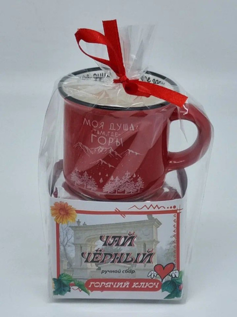 Чай черный ручной сбор 35гр + кружка мини Горячий Ключ