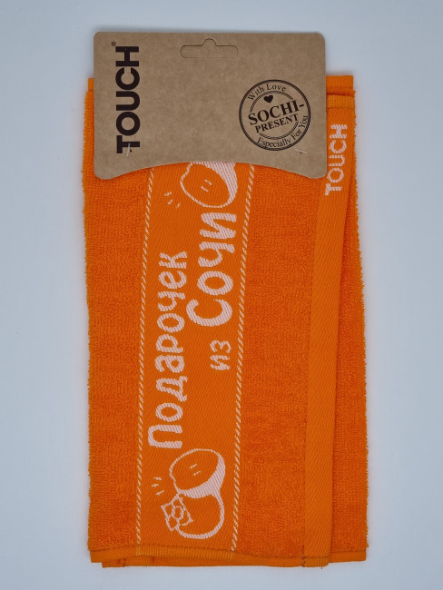 Полотенце махровое оранжевое "Подарочек из Сочи Хурма" 30*50 Полотенце махровое оранжевое "Подарочек из Сочи Хурма" 30*50