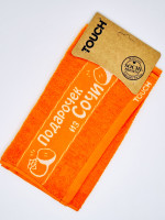 Полотенце махровое оранжевое "Подарочек из Сочи Хурма" 30*50