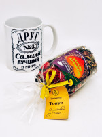 Подарочный набор другу краснополянский чай Тонус ручной сбор 100гр в кружке 300мл