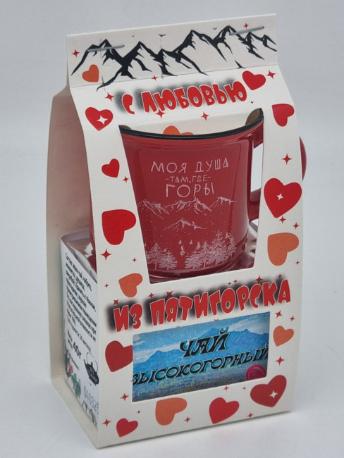 Краснополянский чай "Высокогорный" 40гр + кружка мини Пятигорск