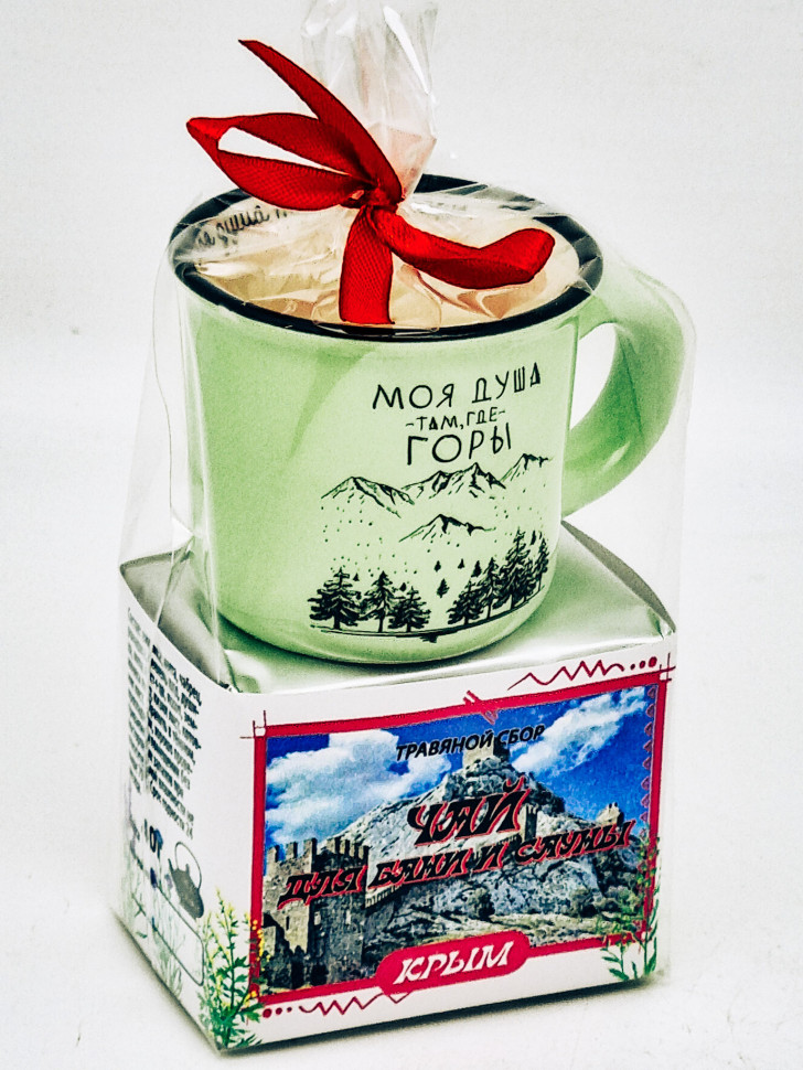 Краснополянский чай "для сауны и бани" 40гр + кружка мини Крым