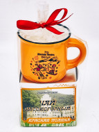 Краснополянский чай "Высокогорный" 40гр с кружкой мини Красная поляна