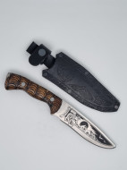 Нож с деревянной ручкой для туризма сталь Шерхан Нож с деревянной ручкой для туризма сталь Шерхан