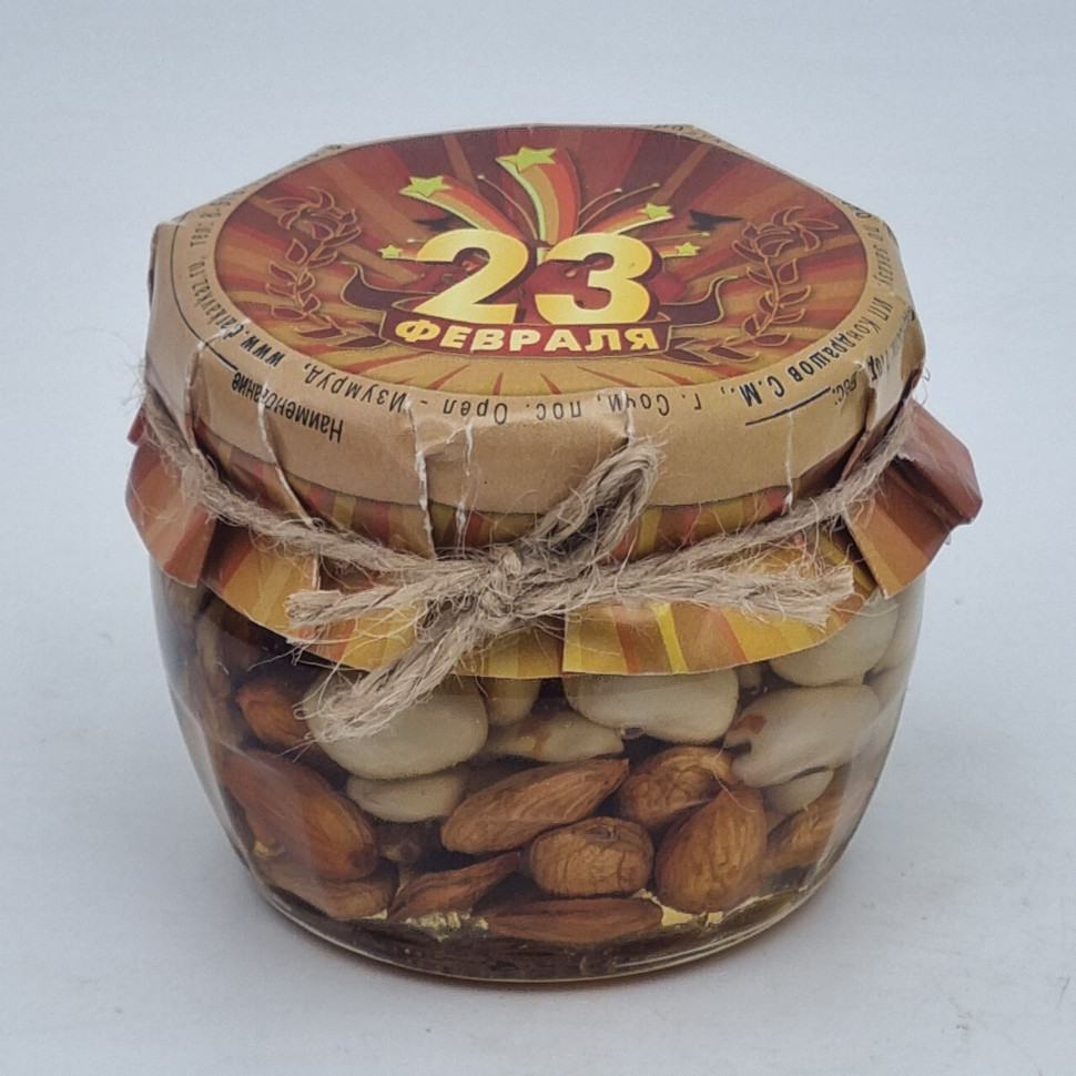 Мед с орехами ассорти с 23 февраля 170гр