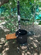 Печь на 12л с двумя съемными столиками Печь на 12л с двумя съемными столиками