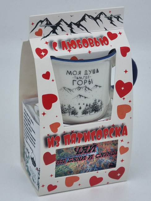 Краснополянский чай "для сауны и бани" 40гр + кружка мини Пятигорск