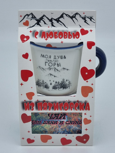 Краснополянский чай "для сауны и бани" 40гр + кружка мини Пятигорск