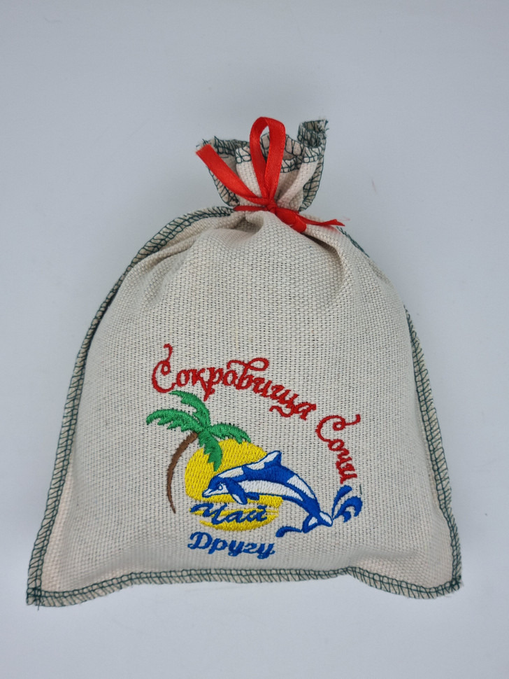 Чай черный в сувенирном мешке с вышивкой другу 140гр