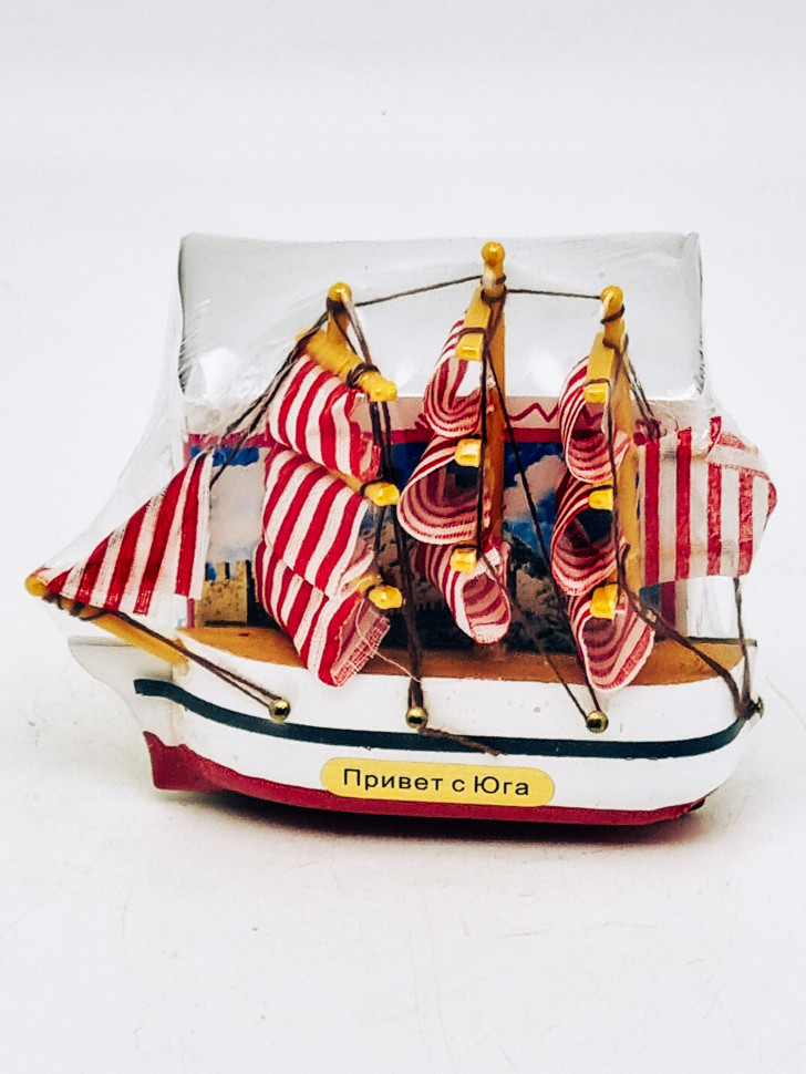 Краснополянский чай "для сауны и бани" 40гр с сувениром парусник магнит Крым