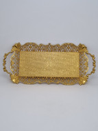 Поднос из замака цвет золотой Поднос из замака цвет золотой