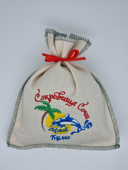 Чай черный в сувенирном мешке с вышивкой куме 140гр