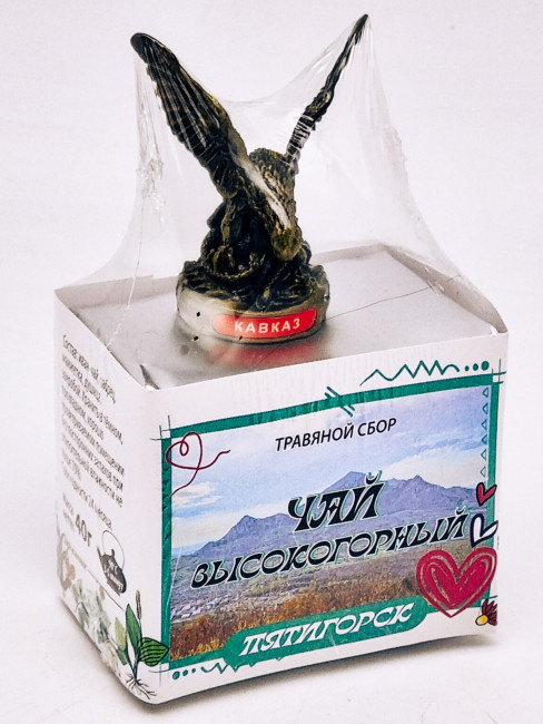 Краснополянский чай "Высокогорный" 40гр Пятигорск с сувениром орел средний Краснополянский чай "Высокогорный" 40гр Пятигорск с сувениром орел средний
