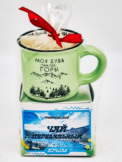 Краснополянский чай "Перевальный" 40гр + кружка мини Крым