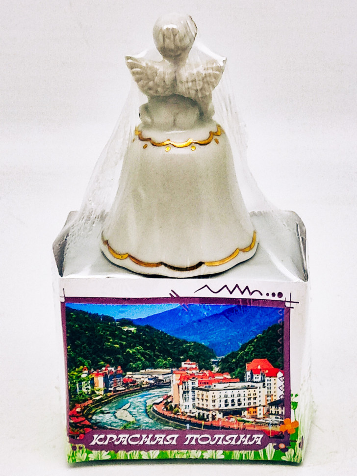 Краснополянский чай "для сауны и бани" 40гр с колокольчиком фарфор коллекционый ангел Красная поляна