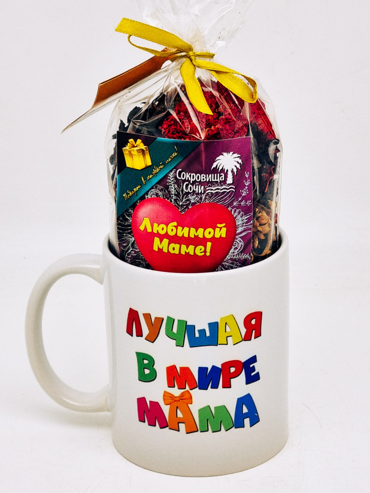 Подарочный набор маме краснополянский чай Тонус ручной сбор 100гр в кружке 300мл