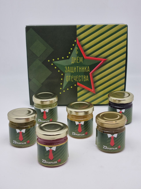 Набор 70 мёда и варенье с 23 февраля Набор 70 мёда и варенье с 23 февраля