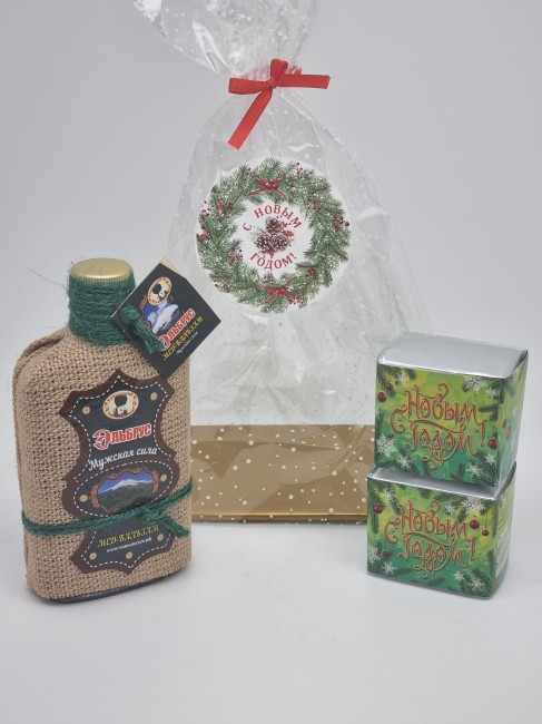 Набор 564 Праздничный чай черный, зеленый и бальзам Эльбрус с новым годом Набор 564 Праздничный чай черный, зеленый и бальзам Эльбрус с новым годом