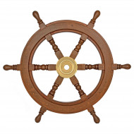 Штурвал деревянный диаметр 60см