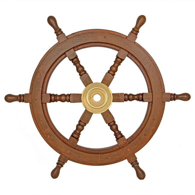 Штурвал деревянный диаметр 60см Штурвал деревянный диаметр 60см