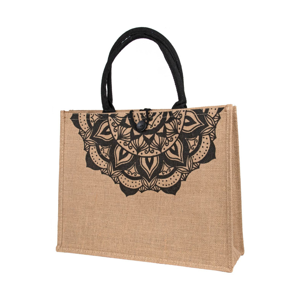 Сумка из мешковины с принтом №4
