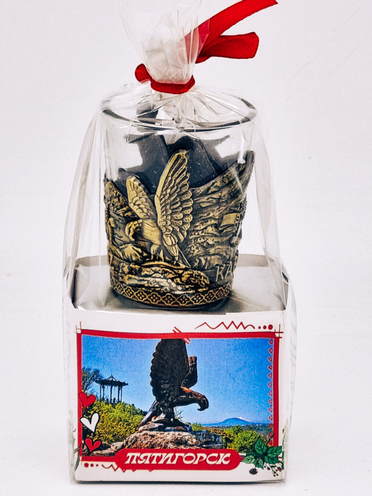 Чай черный ручной сбор 35гр Пятигорск с сувениром стопка