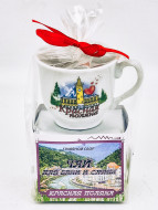 Краснополянский чай "для сауны и бани" 40гр с чашкой мини Красная поляна