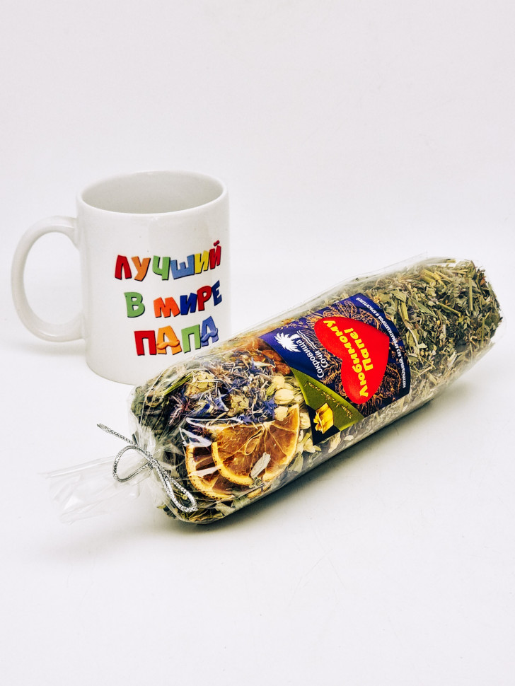 Подарочный набор папе краснополянский чай "Букет здоровья" 100гр в кружке 300мл
