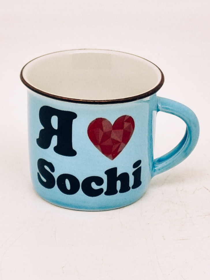 Кружка мини цветная я ♥Сочи