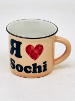 Кружка мини цветная я ♥Сочи