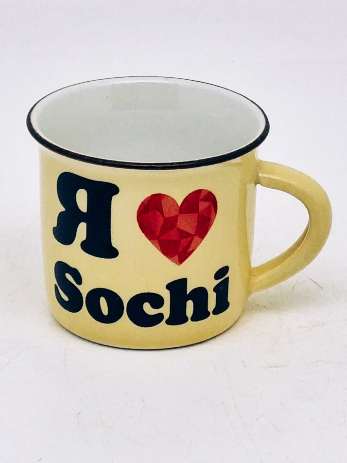 Кружка мини цветная я ♥Сочи