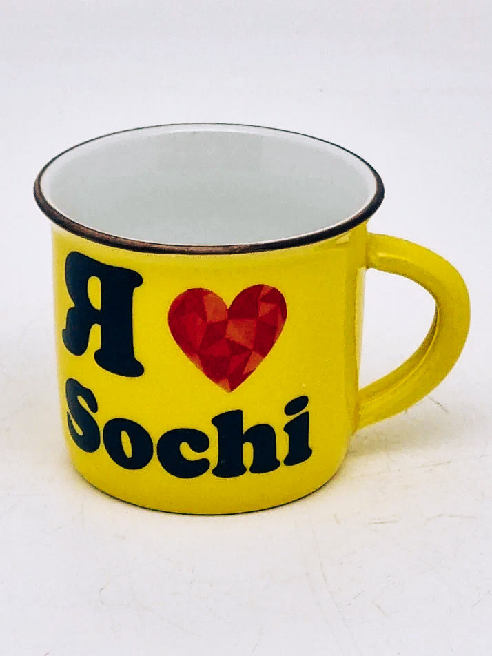 Кружка мини цветная я ♥Сочи
