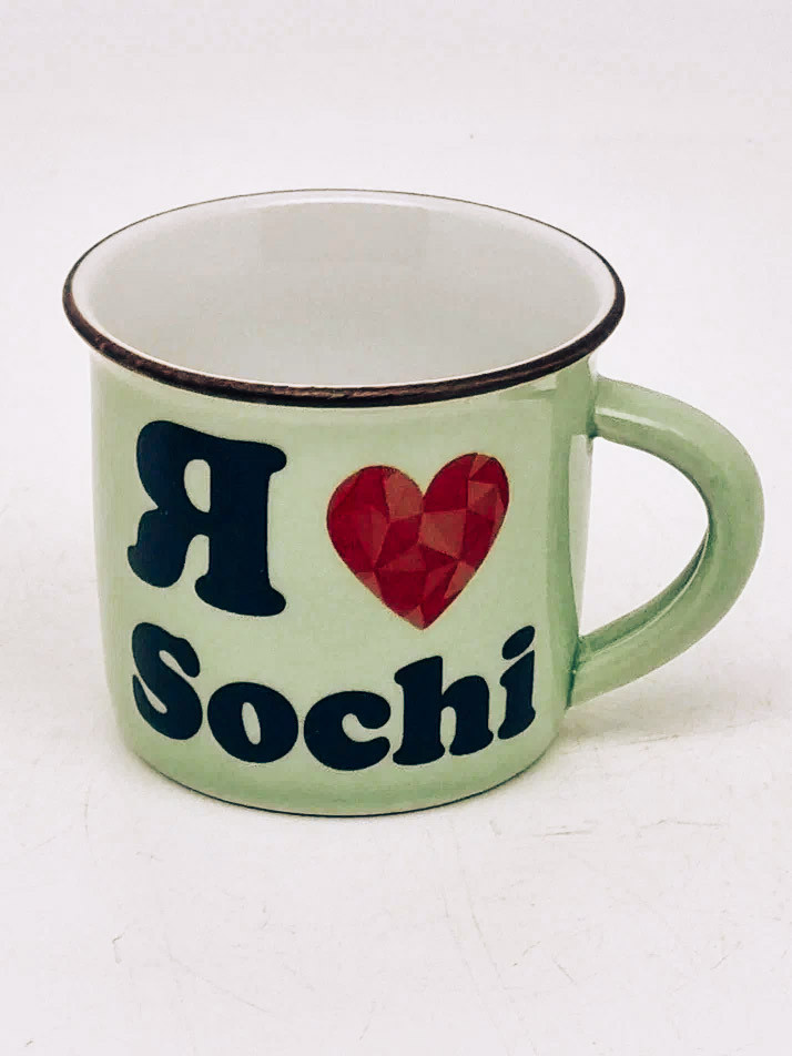 Кружка мини цветная я ♥Сочи