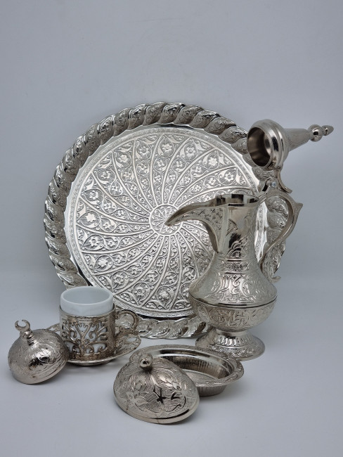 Набор ВИП поднос, кувшин, кофейная пара, лукумница из замака Набор ВИП поднос, кувшин, кофейная пара, лукумница из замака