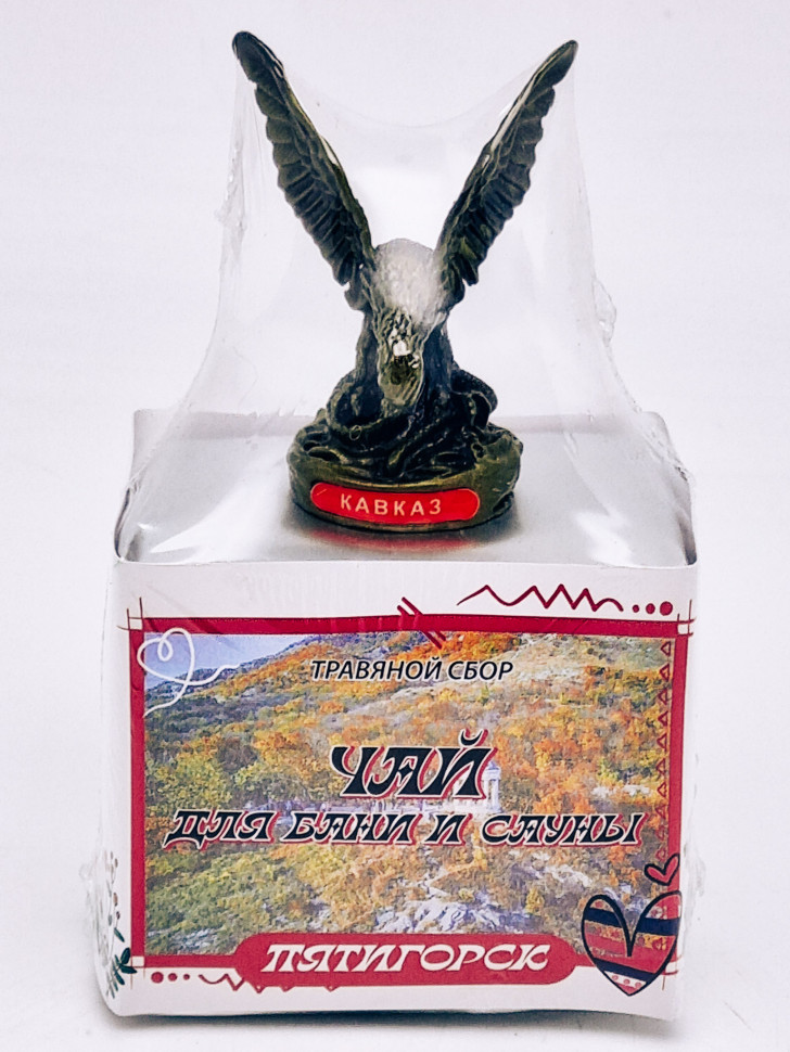 Краснополянский чай "для сауны и бани" 40гр Пятигорск с сувениром орел средний