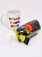 Подарочный набор папе чай черный ручной сбор 100гр в кружке 300мл