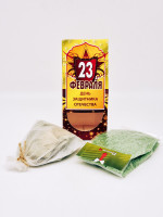 Подарочный набор с 23 февраля для бани соль мята 150гр и запарка эвкалипт