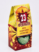 Подарочный набор с 23 февраля для бани соль мята 150гр и запарка эвкалипт