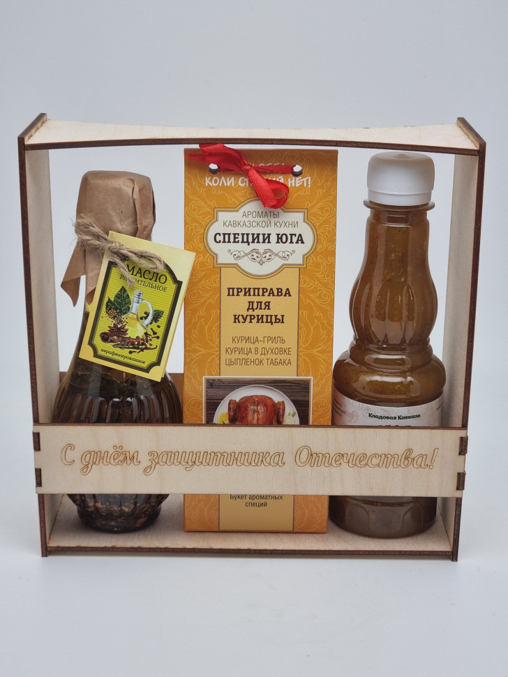 Подарочный набор с 23 февраля для птицы "Соус, специи, масло со специями" №3