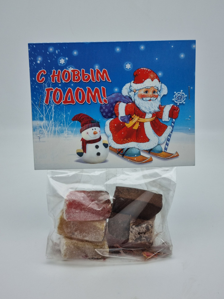 Лукум ассорти  200гр с новым годом