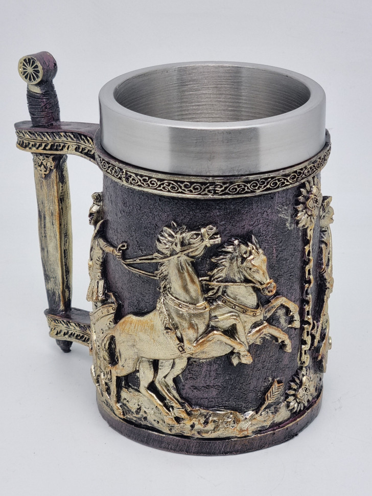Кружка рыцарь на коне колесница