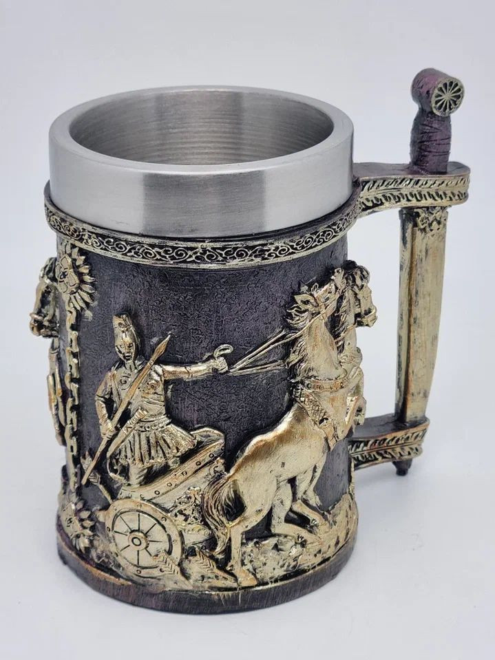 Кружка рыцарь на коне колесница