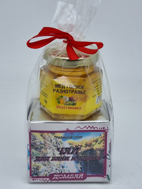 Краснополянский чай "для сауны и бани" 40гр +мед 50гр Домбай